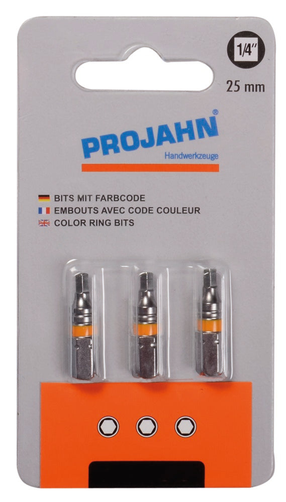 1/4" markierter Bit Innen-6kant 3er Pack L25 mm