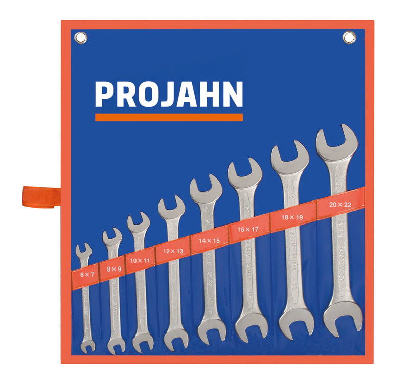 Doppelgabelschlüssel Set 8tlg 6 x 7 - 8 x 9 - 10 x 11 - 12 x 13 - 14 x 15 - 16 x 17 - 18 x 19 - 20 x 22 mm
