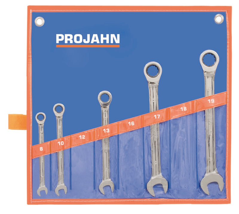 GearTech Schlüssel Satz Rolltasche 5tlg 8 - 10 - 13 - 17 - 19 mm