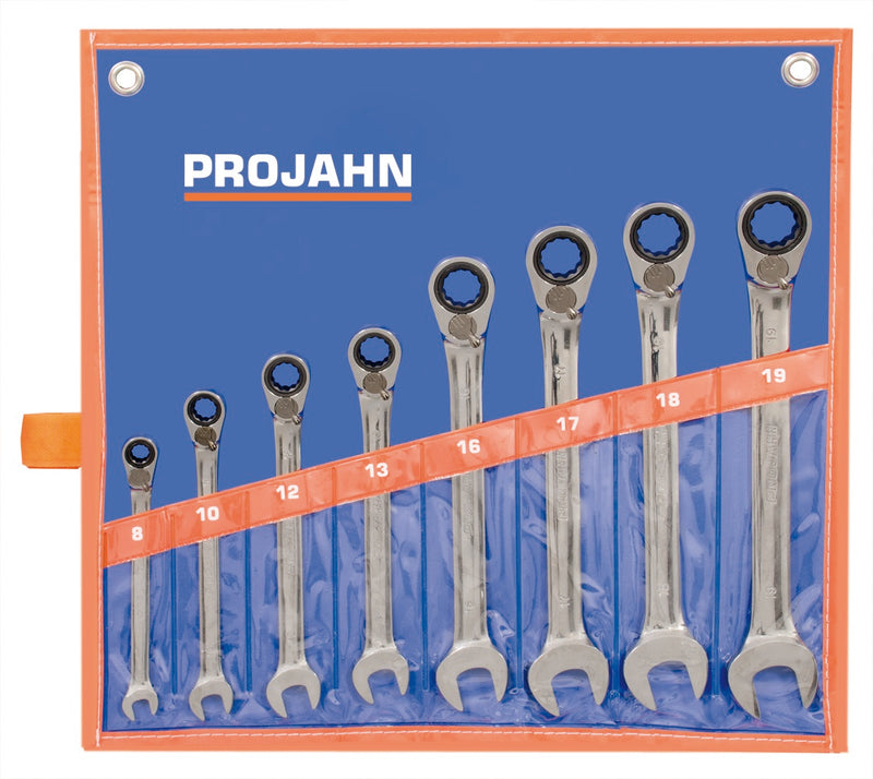 GearTech Satz umschaltbar in Rolltasche 8tlg 8 - 10 - 12 - 13 - 16 - 17 - 18 - 19 mm