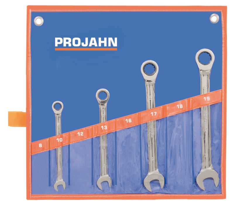 GearTech Schlüssel Satz Rolltasche 4tlg 10 - 13 - 17 - 19 mm