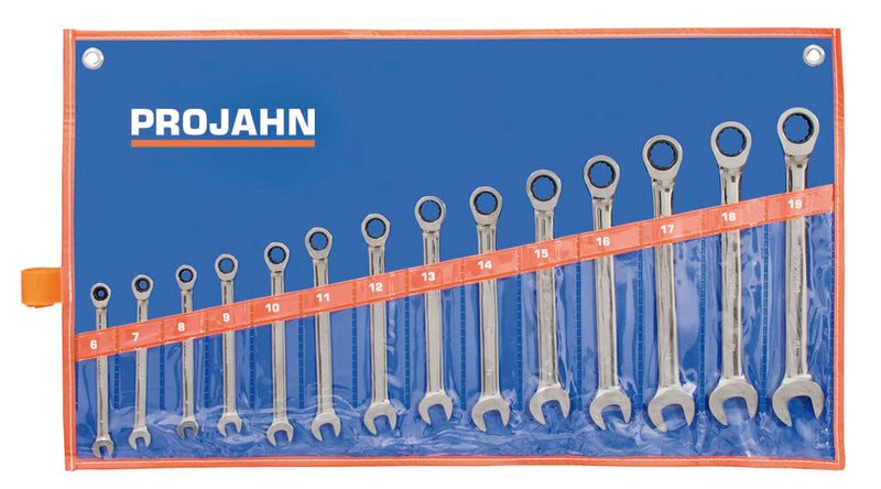 GearTech Schlüssel Satz Rolltasche 14tlg 6 - 7 - 8 - 9 - 10 - 11 - 12 - 13 - 14 - 15 - 16 - 17 - 18 - 19 mm