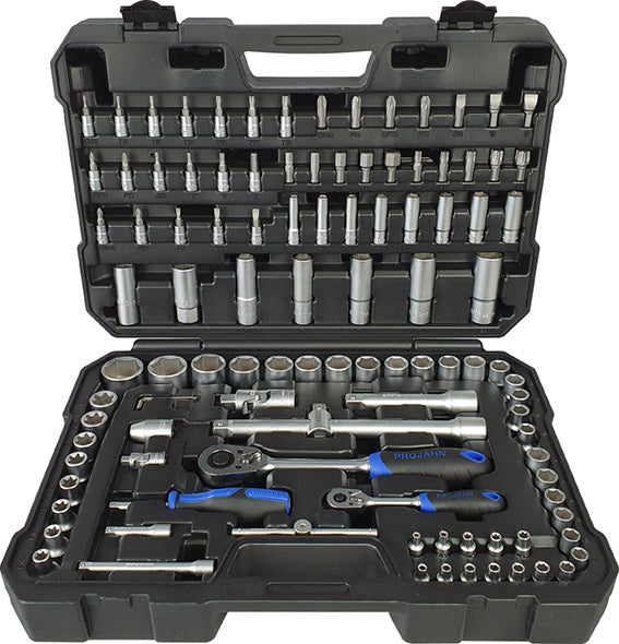1/4"+1/2" Steckschlüssel Satz 108tlg proficraft, 48 Zahn Knarren