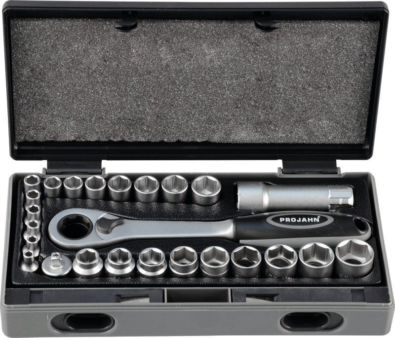 1/4" + 3/8" Durchschraubknarren Satz 25tlg