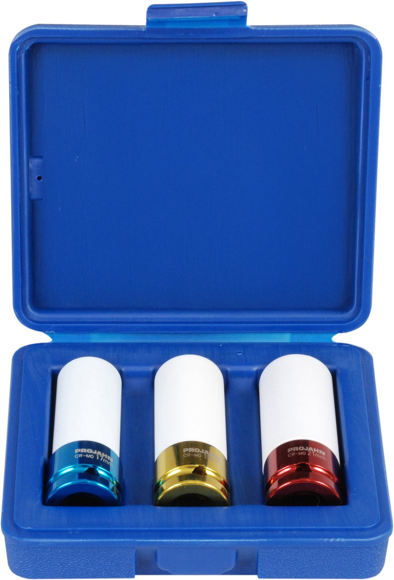 1/2" Tiefe Schlag Stecknuss Satz f. Alufelgen 3tlg