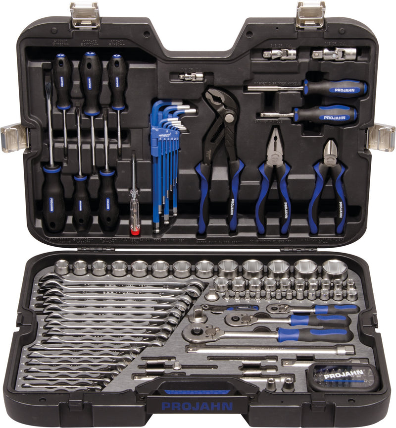 1/4" + 3/8" + 1/2" PROJAHN professional Universal Werkzeugkoffer 122-teilig