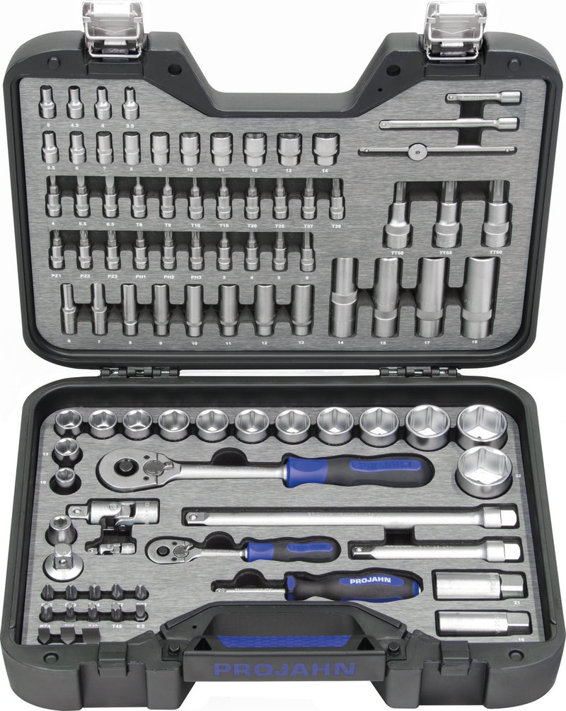 1/4" + 1/2" PROJAHN professional Steckschlüssel-Koffer 91-teilig