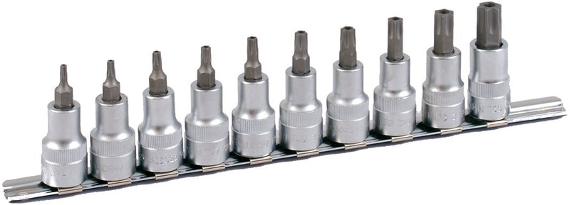 1/2" Stecknuss Satz auf Schiene 9tlg TXBitn.m.Loch, 60mm