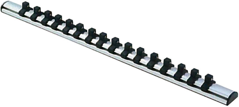 1/2" Stecknuss-Schiene, magnetisch, 14 Clips L=300mm