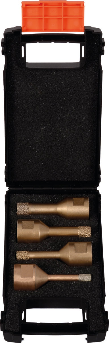 Satz Diamant Trockenbohrer 4-tlg. mit Wachs M14 Gewinde Schaft je 1 Stück: ø 6, 8, 10, 12 mm
