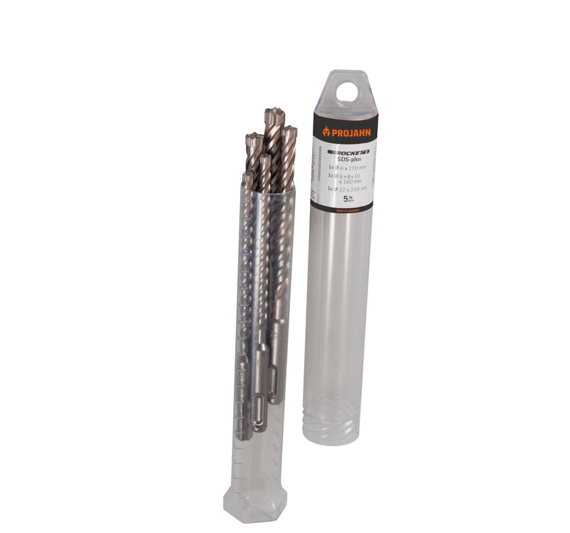 ROCKET 5 Plus Hammerbohrer MIX 5-tlg. im Quadro-Pack