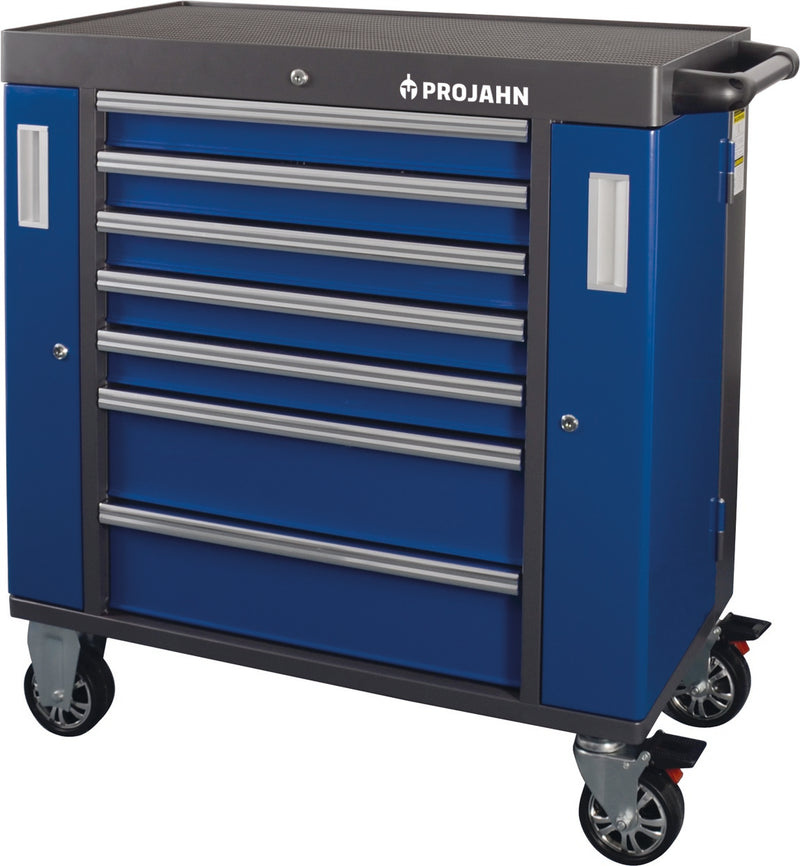 Bestückter Werkstattwagen SPACE mit 7 Schufächern und 229 - tlg. proficraft Bestückung Blau / Anthrazit (ehemals SPACELINE)