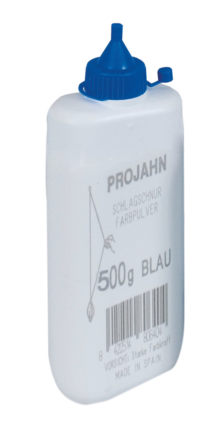 Farbpulverflasche 500g blau für Schlagschnurroller