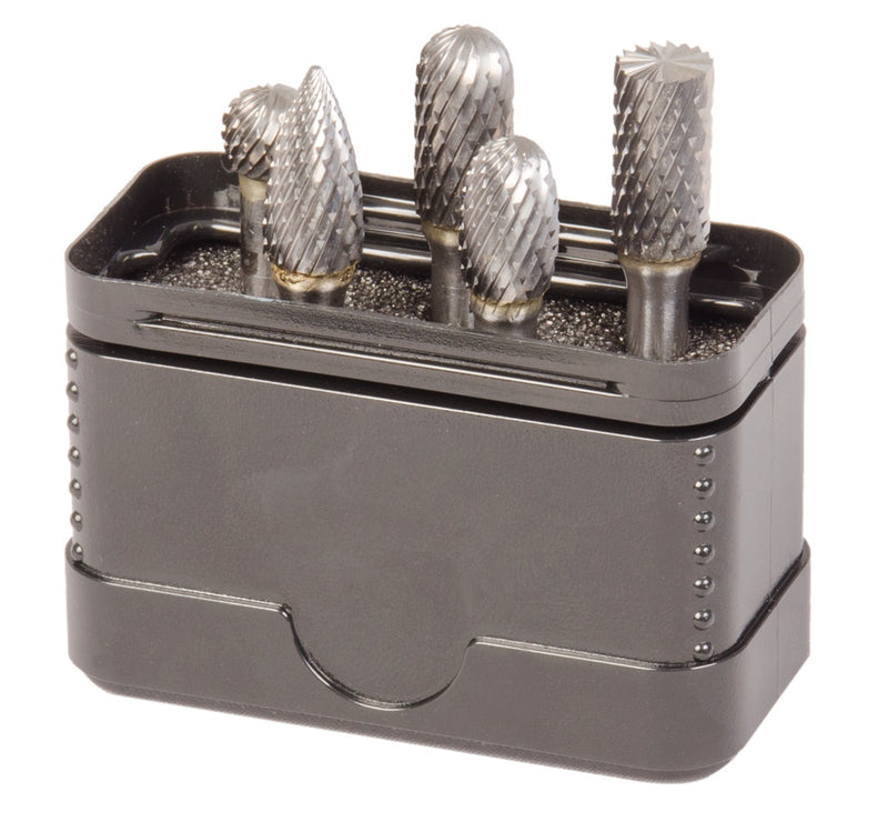 Frässtifte HM 5tlg. HD-Ausführung Form B, C, D, E, G Kopf 9,6 mm