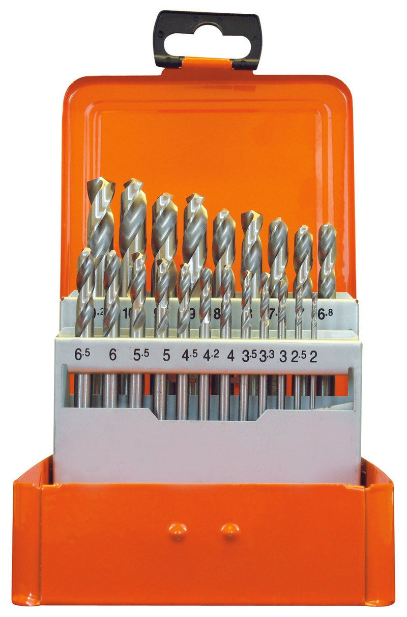 Bohrerkass.HSS-G DIN1897 21tlg 2-10,2/0,5 mm