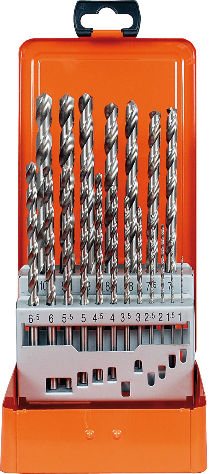 Metallkassette DIN 340 HSS-G 19tlg 1-10/0,5 mm