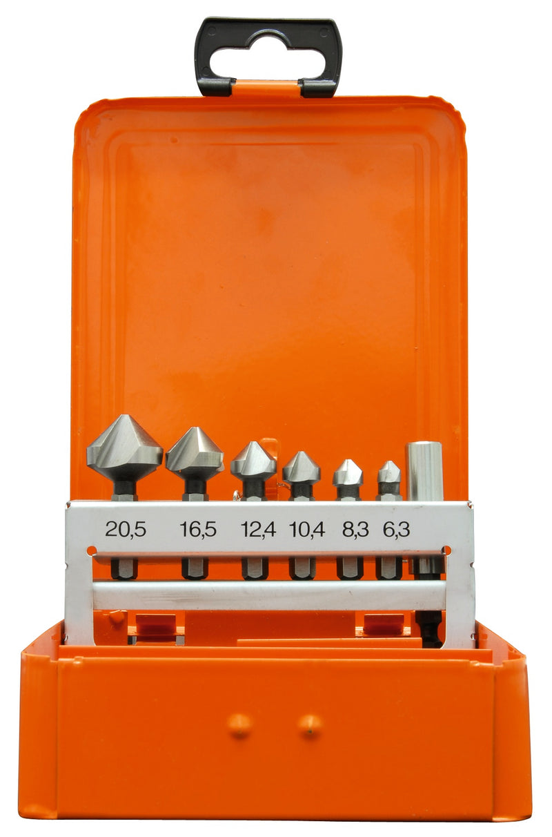 Kegelsenker-Satz HSS-G 90° 1/4"6kt Schaft 7tlg
