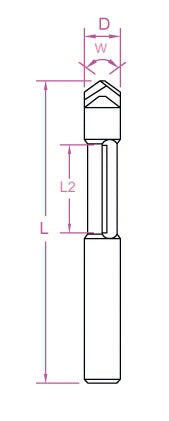 Bohrfräser D 8 mm, L 67 mm, L2 19 mm