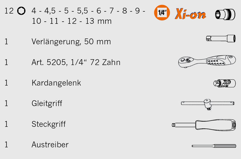 Xi-on Steckschlüssel Satz