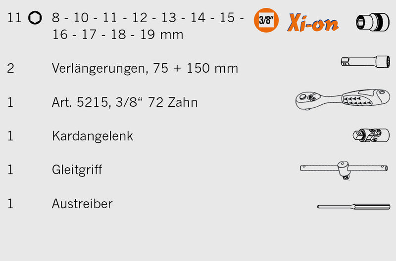 Xi-on Steckschlüssel Satz