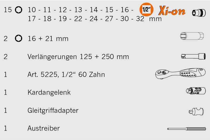 Xi-on Steckschlüssel Satz