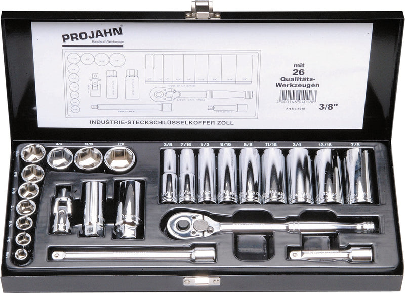 3/8" Zoll Steckschlüssel Satz 25tlg