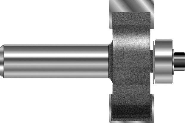 Falzfräser mit Kugellager D 31,7  mm, L 44,5 mm, L2 12,7 mm