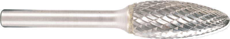 Hartmetallfräser, Form H Flamme, Kreuzverzahnung