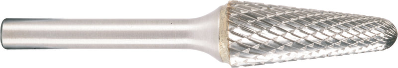 Hartmetallfräser, Form L Rundkegel, konisch 8°, Kreuzverzahnung
