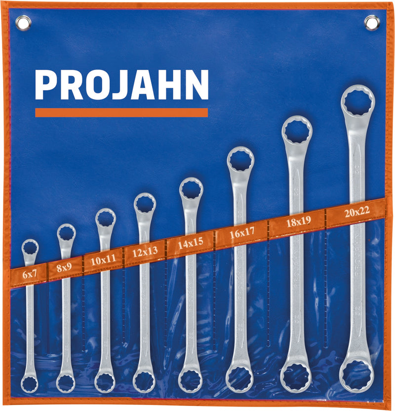 Doppelringschlüssel Set 8tlg 6 x 7 - 8 x 9 - 10 x 11 - 12 x 13 - 14 x 15 - 16 x 17 - 18 x 19 - 20 x 22 mm