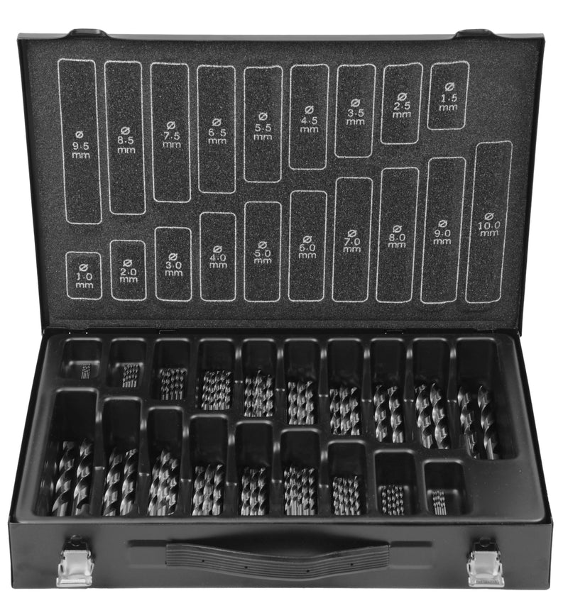Bohrer-Magazin HSS-G ECO 70tlg bestehend aus: je 5 Stück: 1,0 - 5,0 mm je 3 Stück: 5,5 - 7,5 mm je 2 Stück 8,0 - 10,0 mm