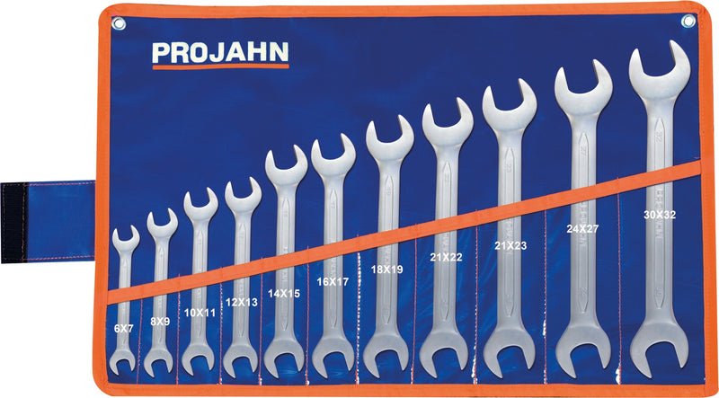 Doppelgabelschlüssel Set 11tlg 6x7 8x9  12x13 14x15 16x17 18x19 20x22 21x23 24x27 30x32