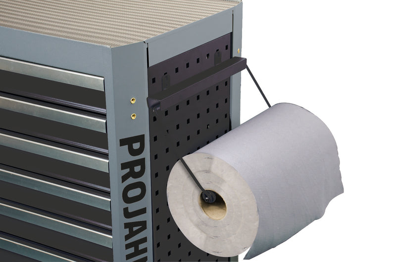 Zubehör Werkstattwagen mit Vierkantlochung Papierrollenhalter bis Rollenbreite 390 mm Schwarz