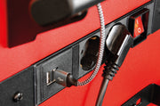 Werkstattwagen UNIVERSE mit E-Power Elektroverteiler mit 7 Schubfächern Rot