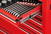 Werkstattwagen UNIVERSE mit E-Power Elektroverteiler mit 7 Schubfächern Rot