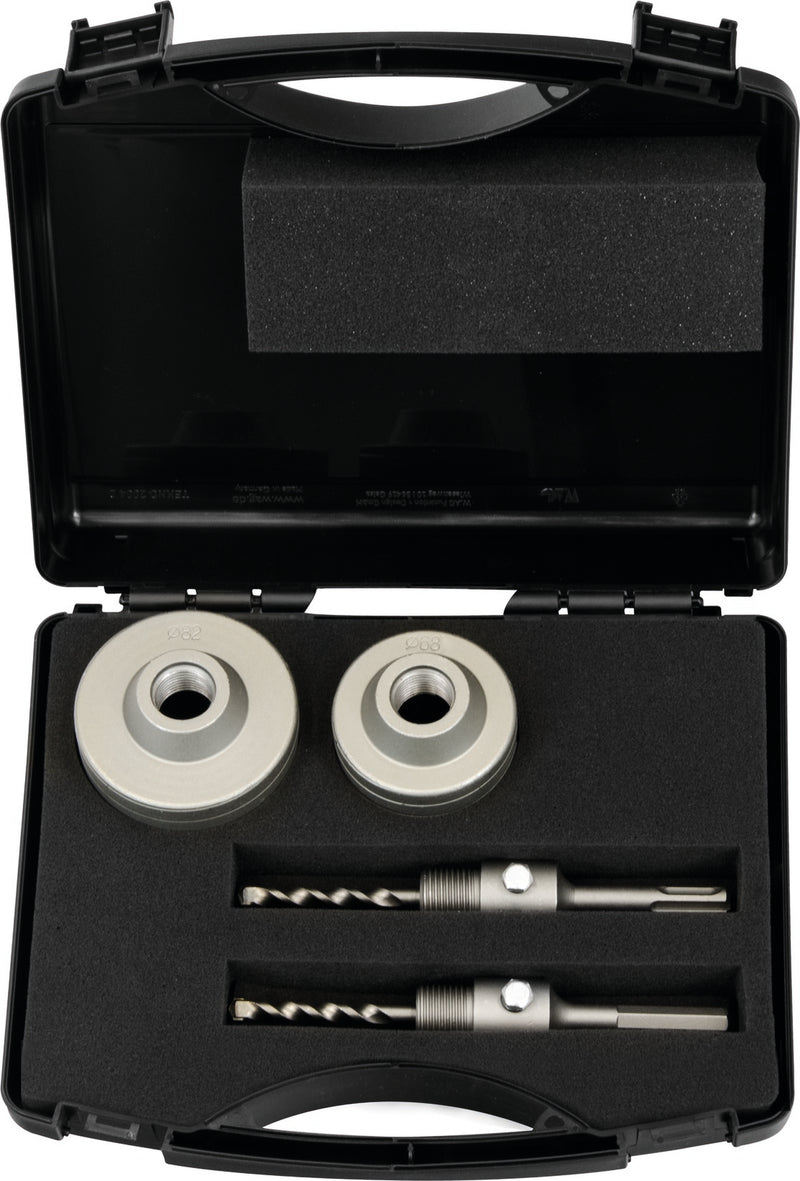 Schlagbohrkronen-Set 68/82 mm BASIC Aufn. (SDS-plus /6-kant) +Zentrierbohrer Aufnahme M22