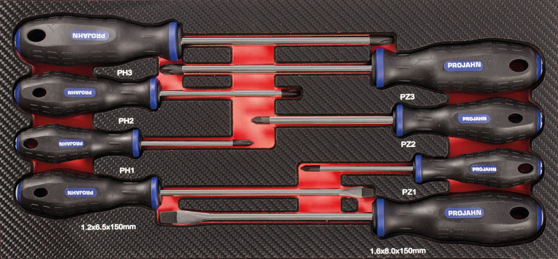 Bestückter Werkstattwagen UNIVERSE + E-Power Elektroverteiler + Werkstattwagenaufsatz UNIVERSE + Dosenhalter + Papierrollenhalter + 379-tlg. Bestückung