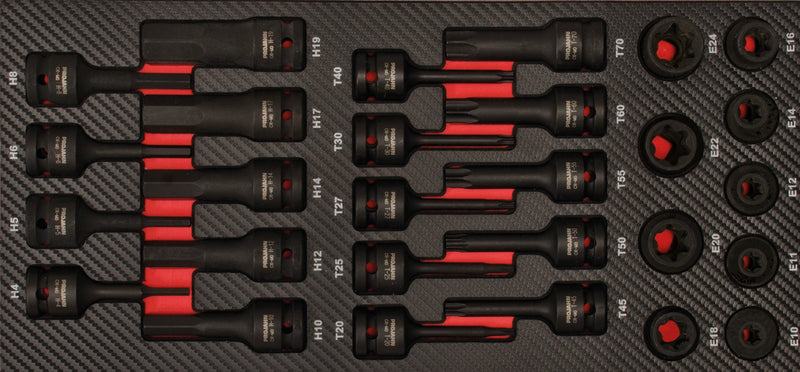 Bestückter Werkstattwagen UNIVERSE + E-Power Elektroverteiler + Werkstattwagenaufsatz UNIVERSE + Dosenhalter + Papierrollenhalter + 379-tlg. Bestückung