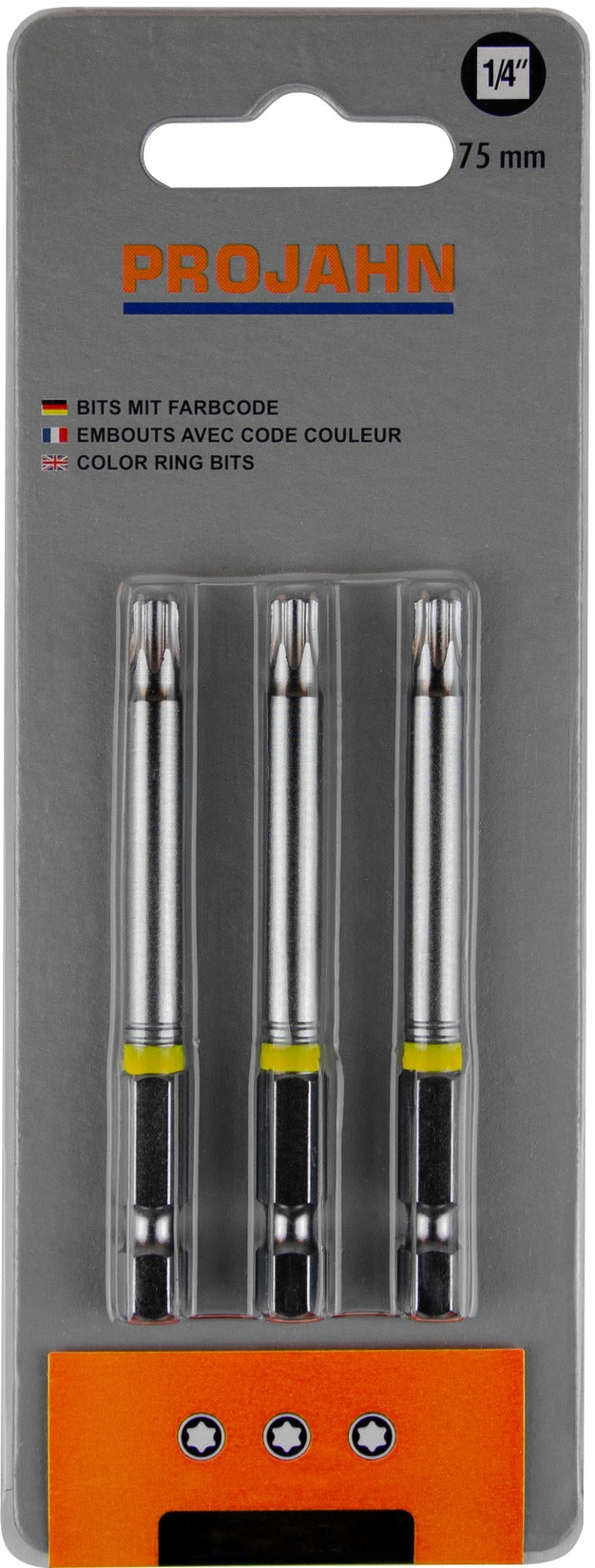 1/4" markierter Bit L75 mm TX 3er Pack
