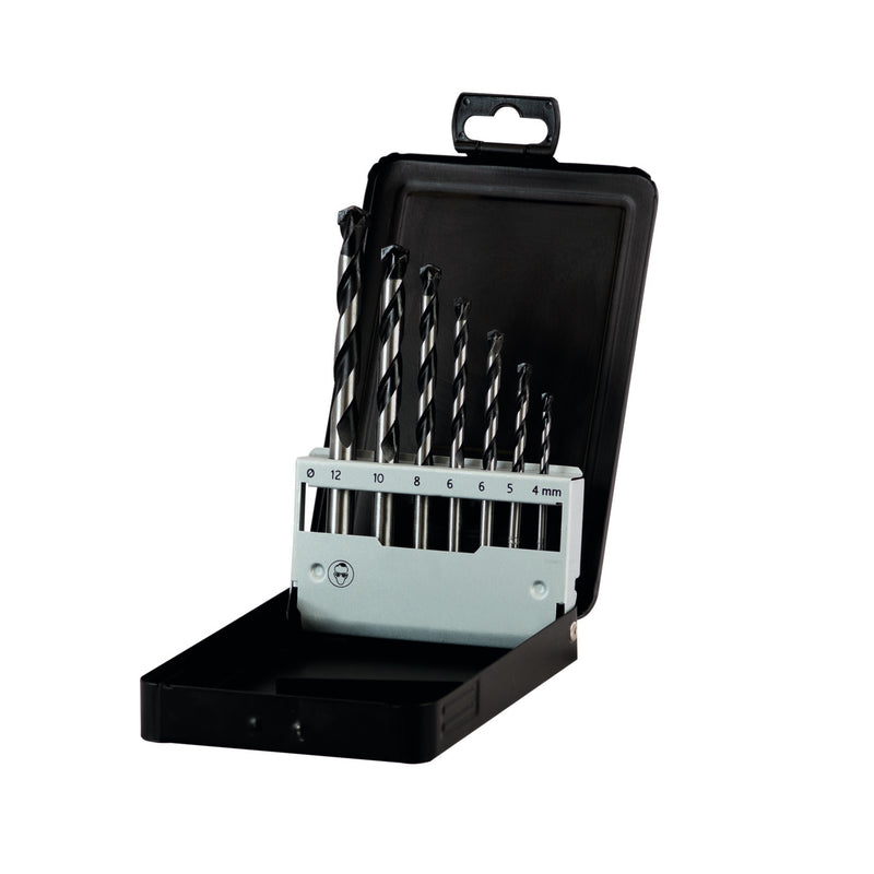 TCT Betonbohrer Set 7-tlg. 4-5-6-6-8-10-12 mm in Metallkassette