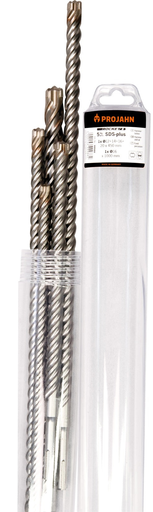 SDS-plus Rocket5 Bohrer 5tlg: 1 Stück 83124504, 1 Stück 83144504, 1 Stück 83164514, 1 Stück 831610004 1 Stück 83204504