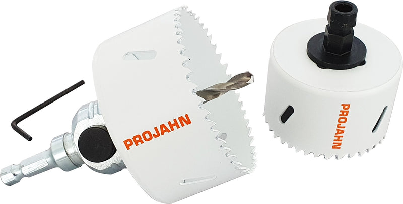 HSS-Co 8% Bi-Metall Lochsägen-Set Ø 68 + 83 mm mit Schnellwechseladapter