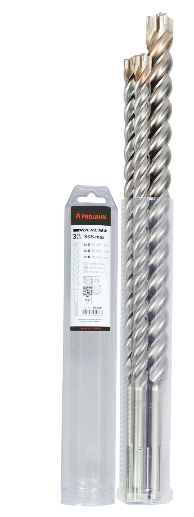 SDS-max Bohrer 3tlg: 1 Stück 822520, 1 Stück 826520, 1 Stück 835570