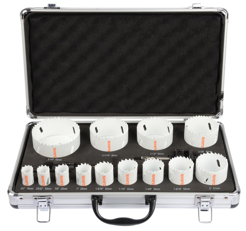 Bi-Metall Lochsägen-Set 15-teilig Ø 19 mm - 83 mm