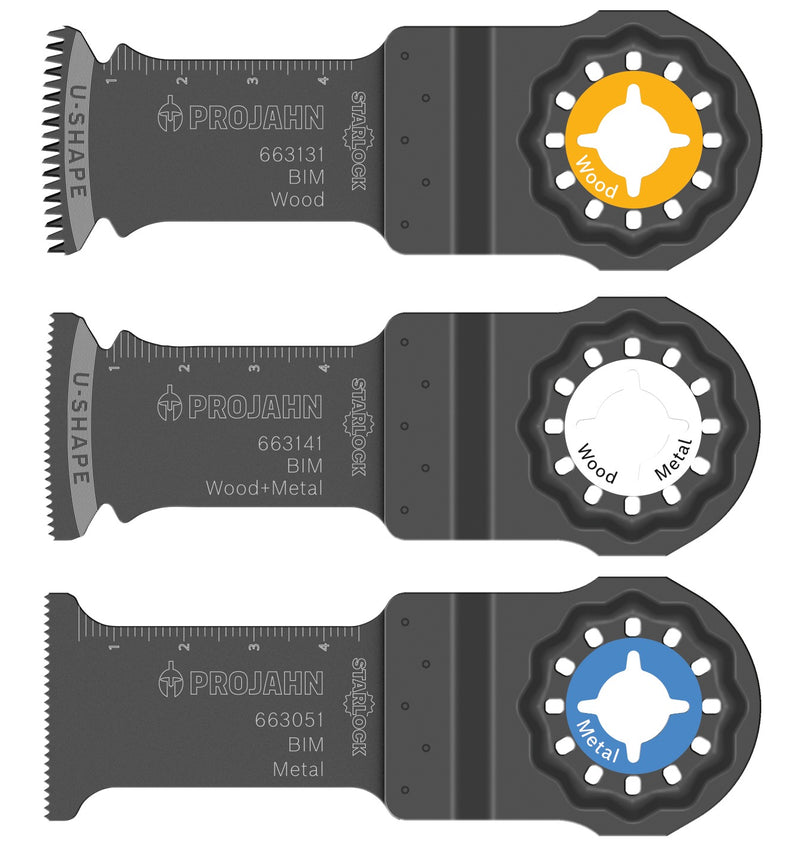 Tauchsägeblätter Set für Holz u. Metall, BIM Starlock, 32mm x 50 mm 3-tlg.