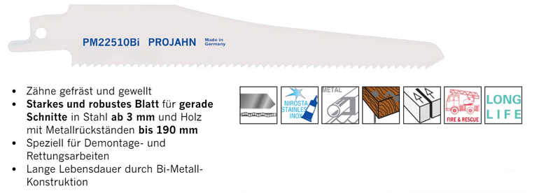 Säbelsägeblätter für Metall / INOX