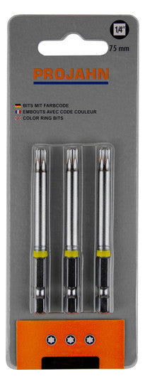 COLOR Bit für Innen-Torx-Schrauben TX 1/4"