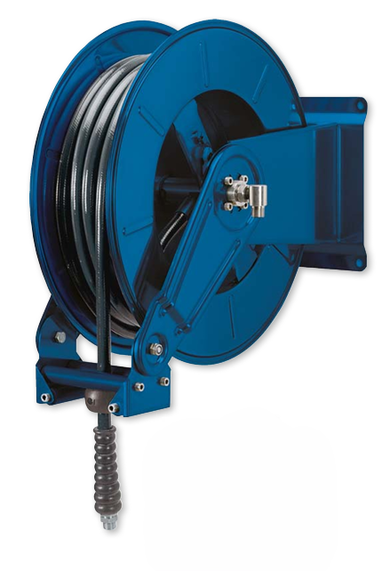 Automatischer Schlauchaufroller mit Schlauch für Kaltwasser -40/ +60°C 330 bar Pulverbeschichtet