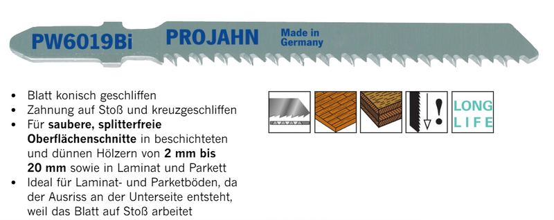 Stichsägeblätter für Holz und Kunststoff