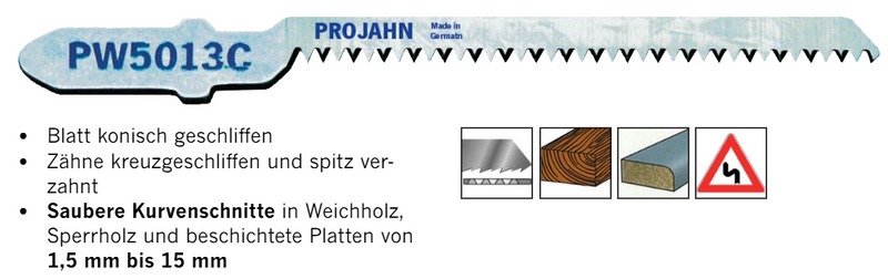 Stichsägeblätter für Holz und Kunststoff
